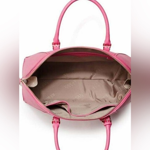 GUESS Leather Lady Luxe Dome Satchel - Picture 5 of 7